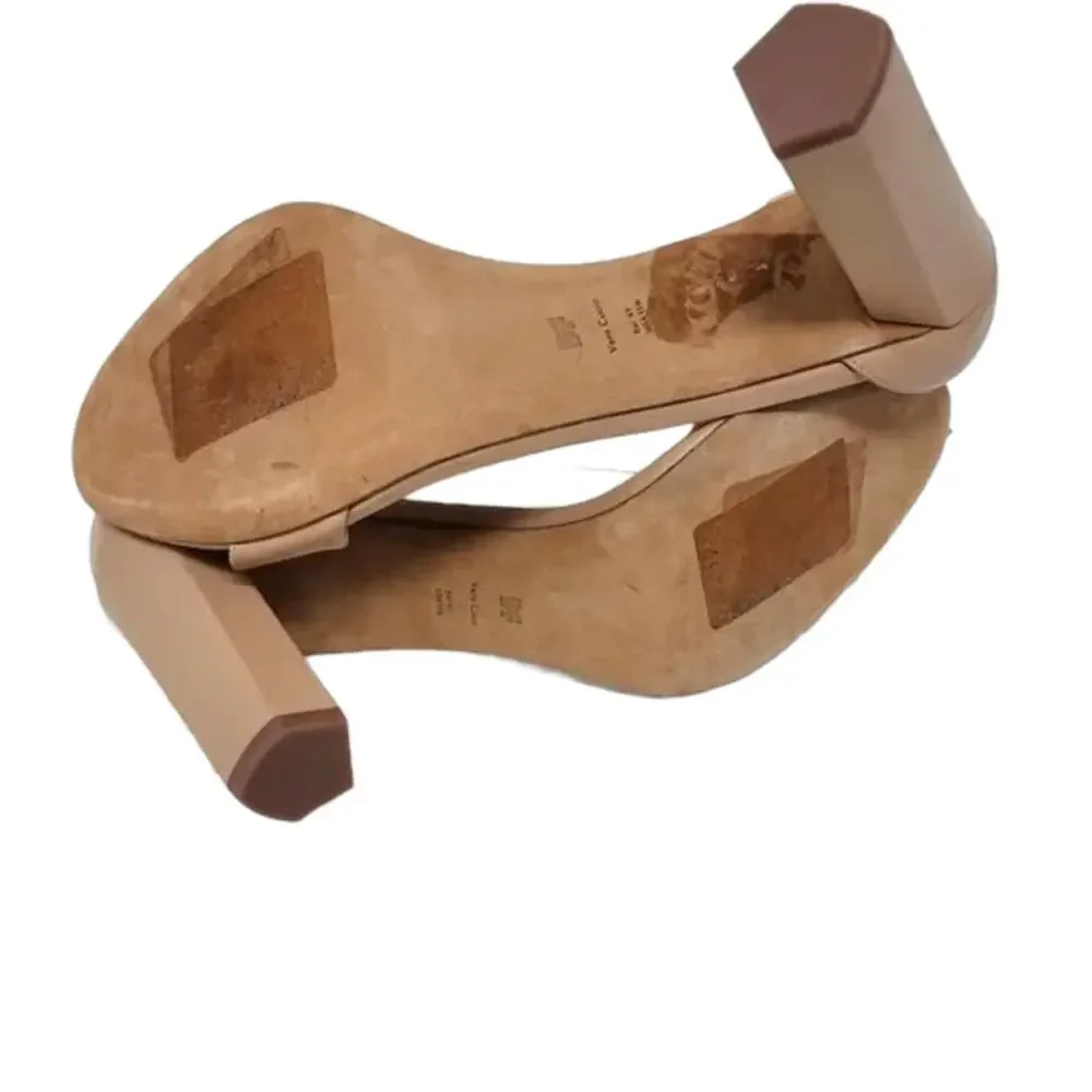 Diane Von Furstenberg Block Heel Open Toe Buckle Ankle Heel Sandal Shoes Size 11